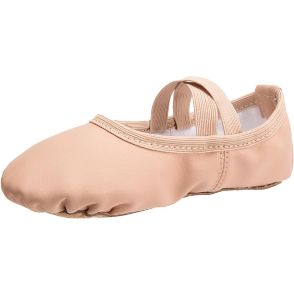 🌻4/$20 Ballet Slippers for Toddlers Full Cowhide Sole Crossbands Size 4 Yrs 10 - Picture 2 of 12